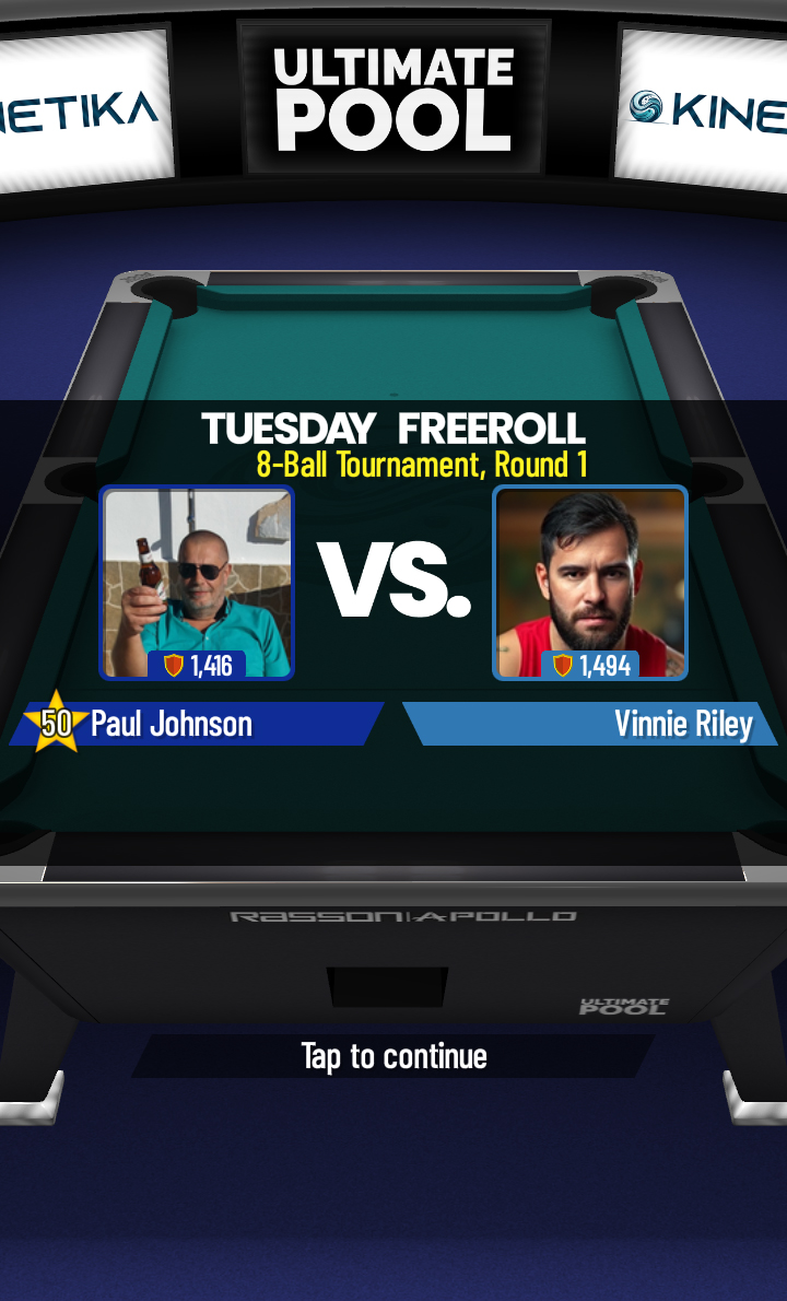 Ultimate Pool match screen